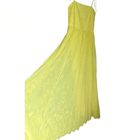 Alice + Olivia Juniper Tie Strap Maxi Dress – Lemon Size 2 NWT $695 Tag - Picture 8 of 10